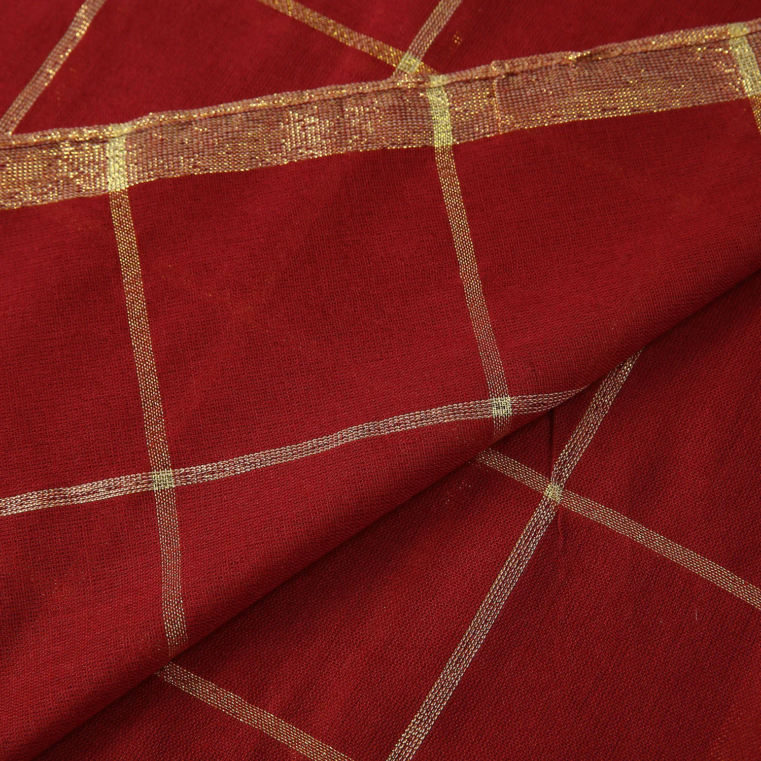 Женский шарф в шотландскую клетку с люрексом 90x90 см |