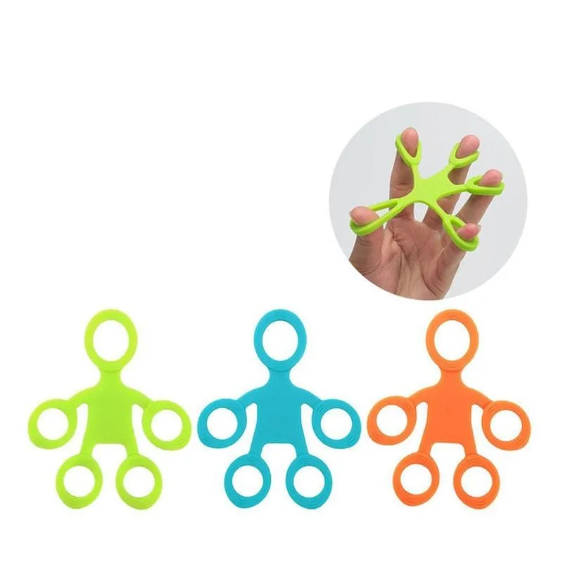 Juguetes antiestr&eacute;s de Gel de s&iacute;lice para ni&ntilde;os, anillo de mano, dedo de adulto, banda de entrenamiento de fuerza-1