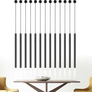 Светодиодная Подвесная лампа, длинный светильник-трубка, s, Подвесная лампа для столовой, магазина, декоративный цилиндрический подвесной светильник для столовой, светильник ни