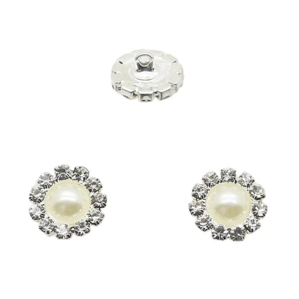 Круглые жемчужные пуговицы 10 шт./компл. мм Кристальные стразы для свадебного