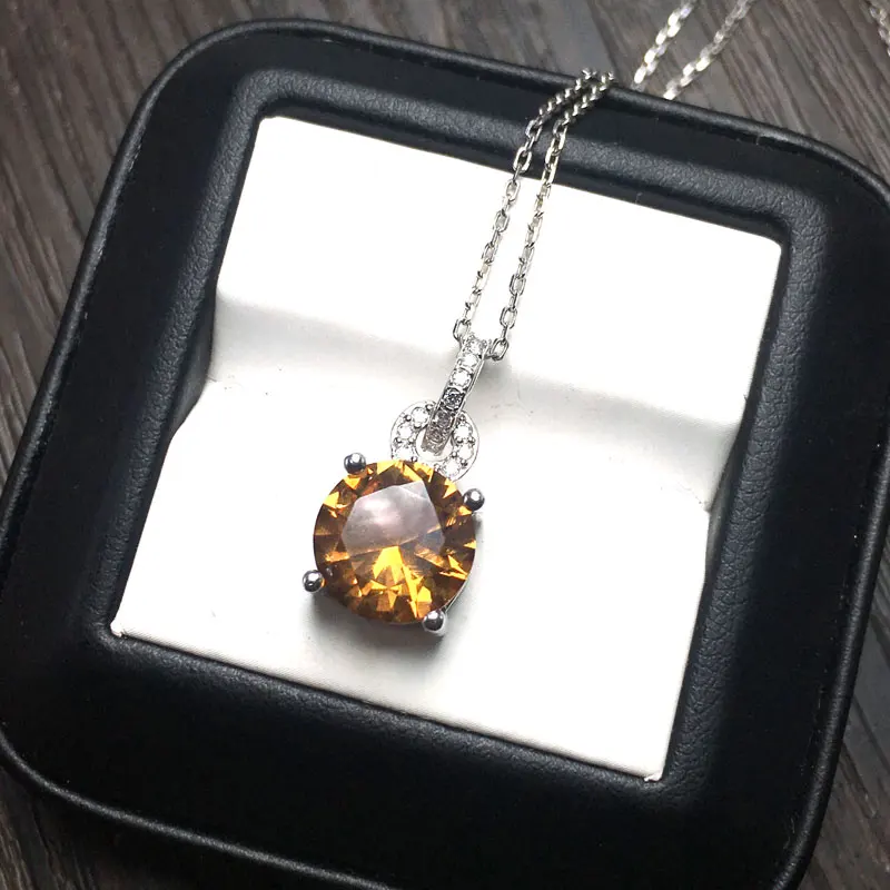 CSJ классический дизайн круглый кулон с зултанитом Стерлинговое Серебро 925 пробы