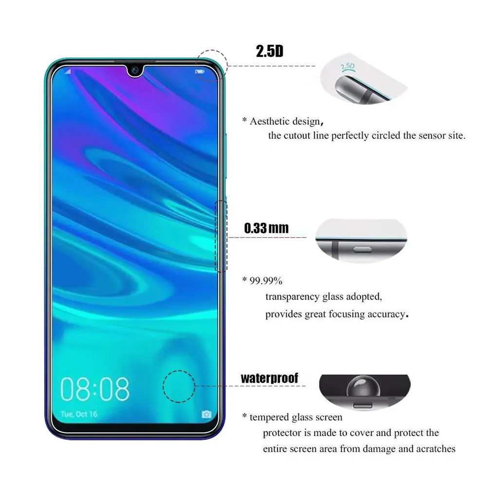 

Tempered Glass for Huawei Honor 20i 20S 20 lite 10 10i 9X Pro 8X Screen Protector for Huawei View 10 20 V10 V20 Hard 9H