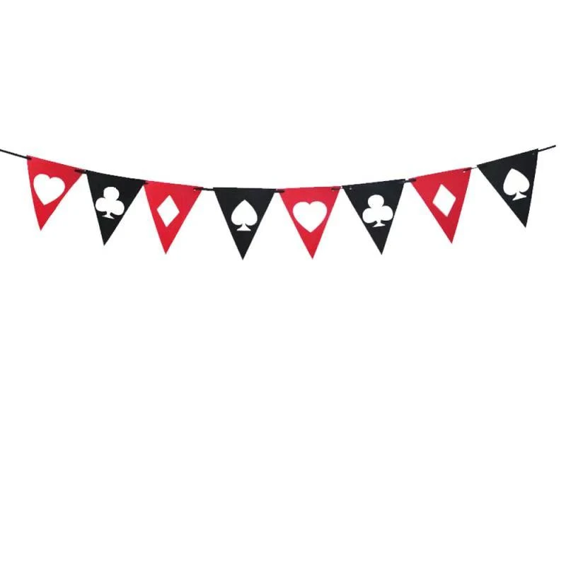 Баннер с надписью Ночной покер на день рождения казино Лас Вегас игральные карты