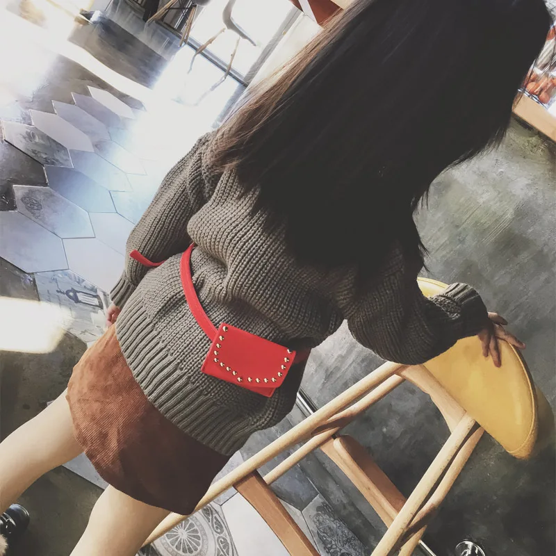 

Cute Girls Mini Waist Bag Leather Chest Bag for Baby Girl Small Coin Wallet Toddler Rivet Chest Fanny Bag