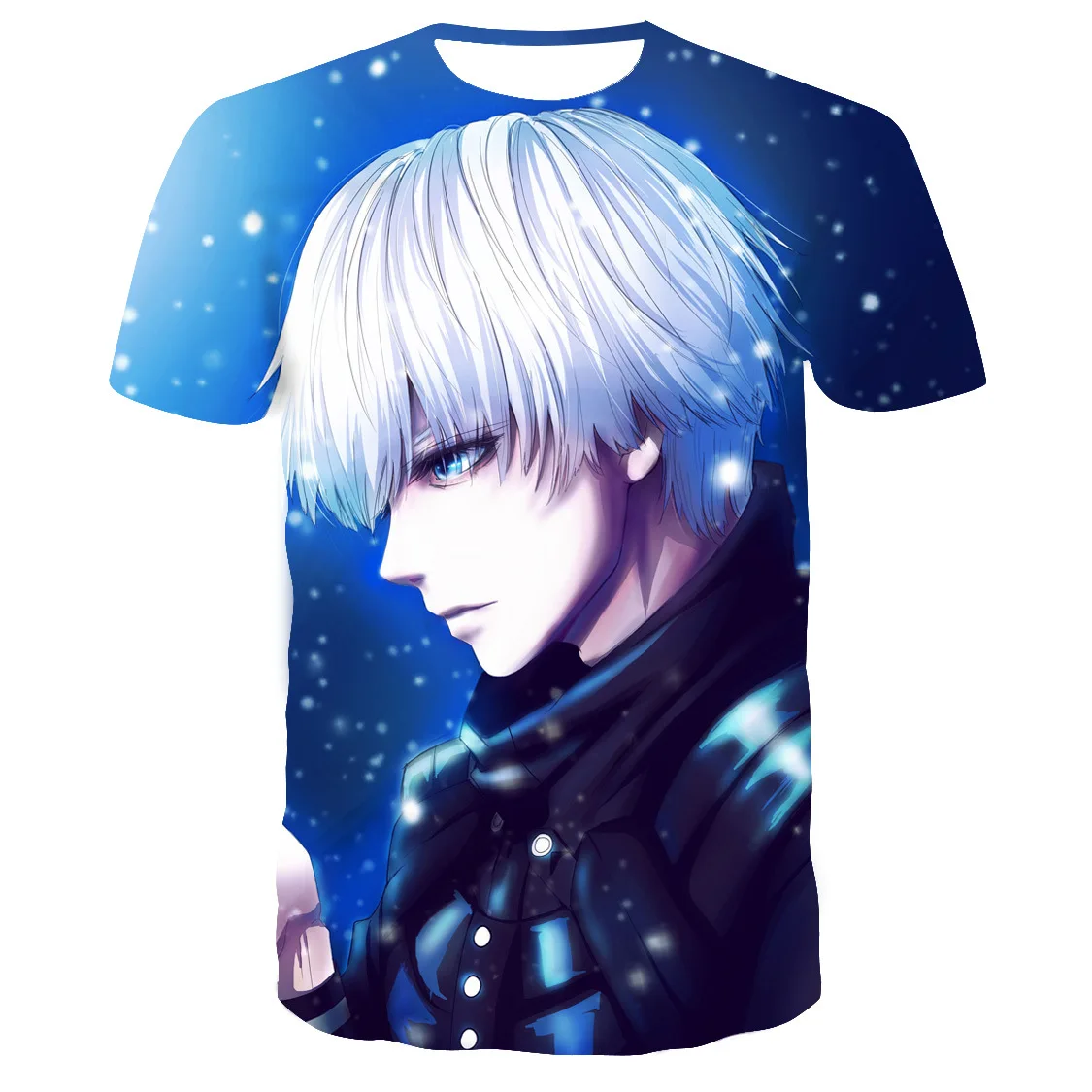Забавные футболки футболка Tokyo Ghoul мужские с рисунком крови Повседневная рубашка