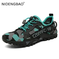 hiking shoes men size 36 47 mesh breathable mens sneakers outdoor trail trekking mountain climbing sports shoes male summer
