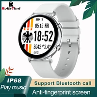 rollstimi 2021new smart watch men lady full touch sport fitness waterproof bluetooth call heart rate smart wristband android ios