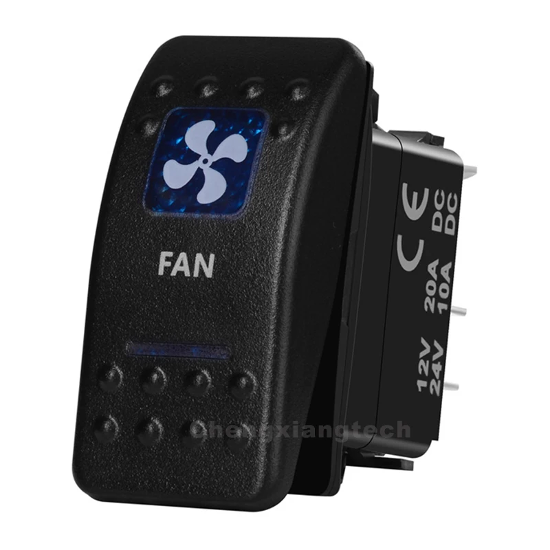 12V 24V светодиодный вентилятор синего цвета размеры: 5 Pins на включения/выключения