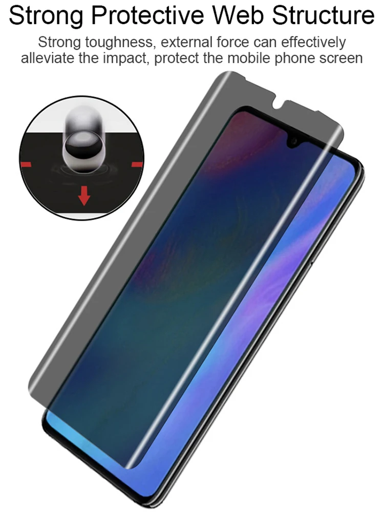 Противошпионская пленка из закаленного стекла Защита экрана для Huawei Mate20/Mate20 Pro