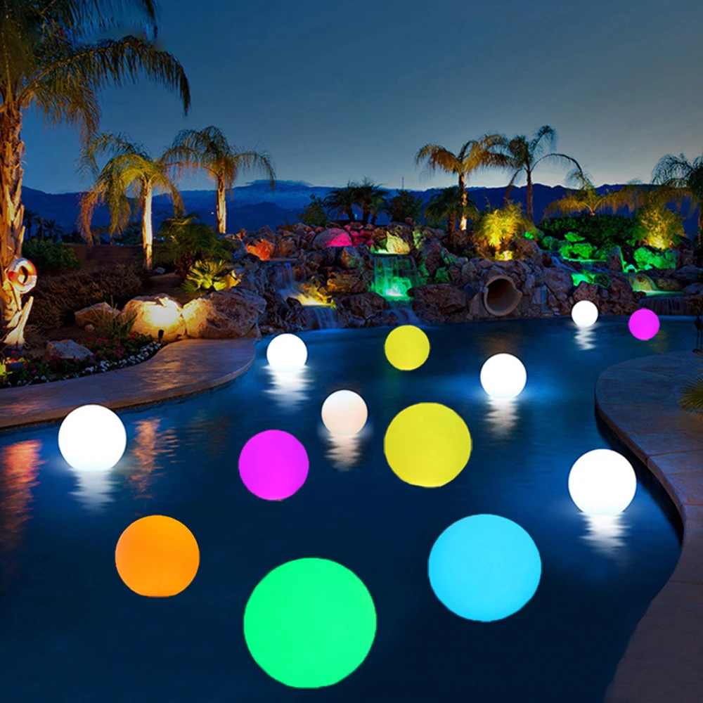 

Remote Control RGB LED Ball light Outdoor Garden Holiday Lighting Lawn Lamp Waterproof Swimming Pool Christmas Bar Decoration