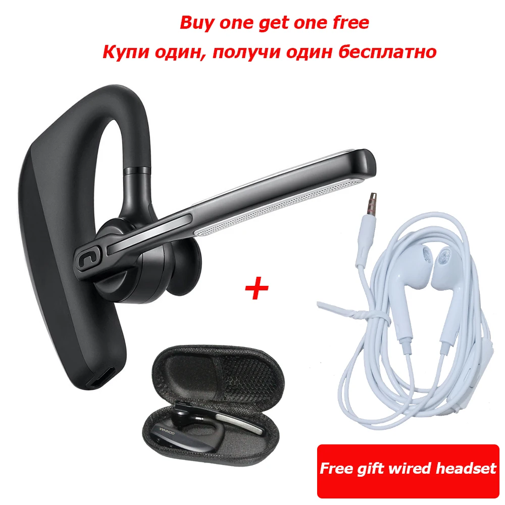 K10 беспроводные Bluetooth наушники с микрофоном гарнитура шумоподавление/Спорт/автомобиль/бизнес/Hands-free стерео Bluetooth наушники - Цвет: Without storage box