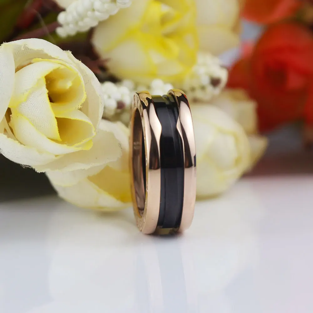 

AYBS Rings Premium Quality BVL Original1:1LOGO "Narrow Spiral Ceramic" Rings Women and Men