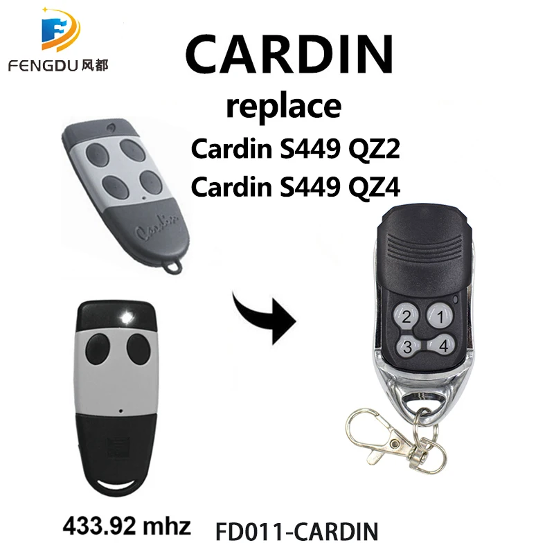 CARDIN пульт дистанционного управления для гаражной двери Cardin S449 QZ2 QZ4 управление
