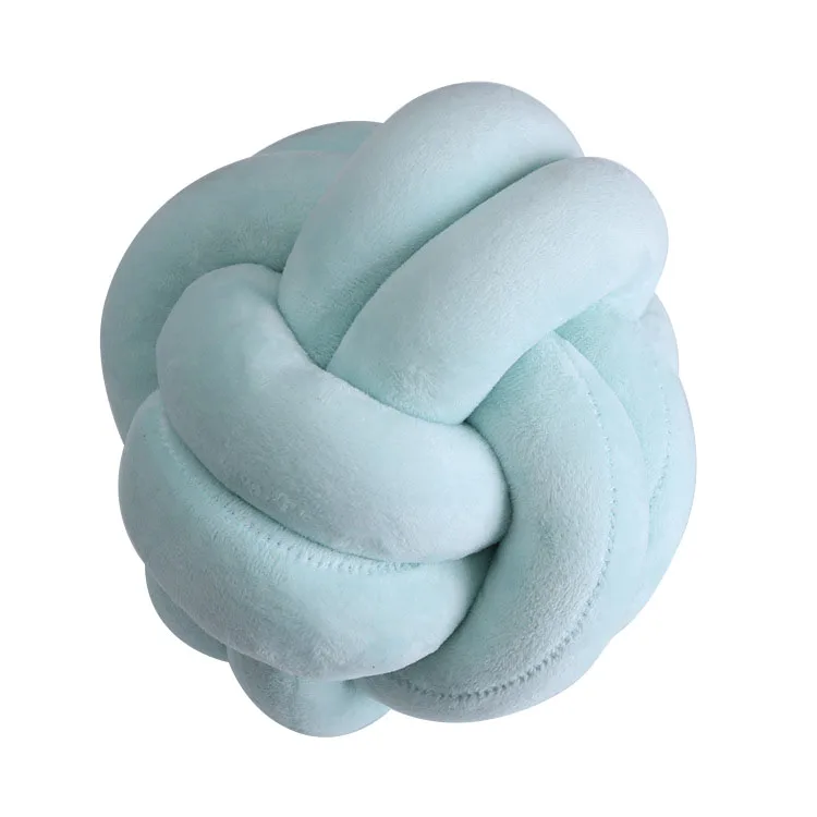 

18x18cm Creative Handmade Knotted Round Cushion Europe Style Sofa Simple Decoration Waist Back Pillow Sleep Dolls Stuffed Toys