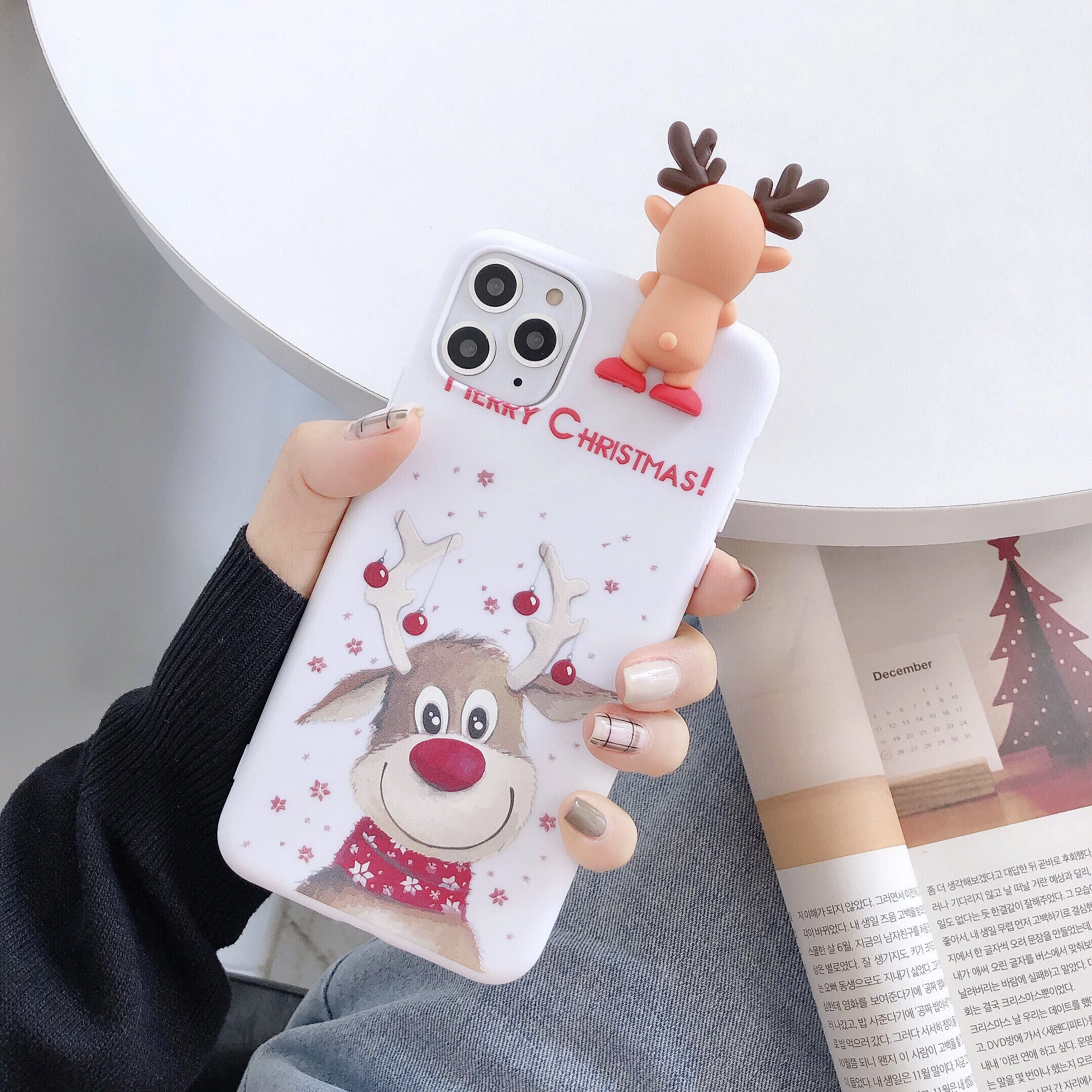 Новогоднее; рождественское 3D чехол для телефона для iphone11 pro max 6s 6 7 8 Plus X XS XR для huawei P20 P30 mate20 Honor20 мягкая крышка IMD
