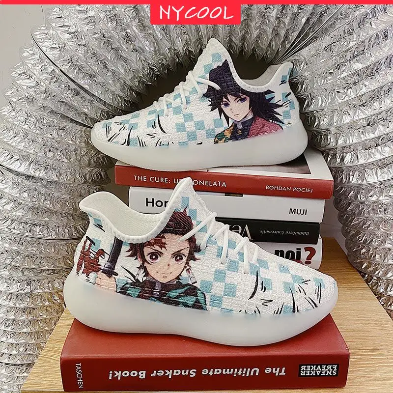 NYCOOL новые Мультяшные технические Молодежные мужские кроссовки для бега