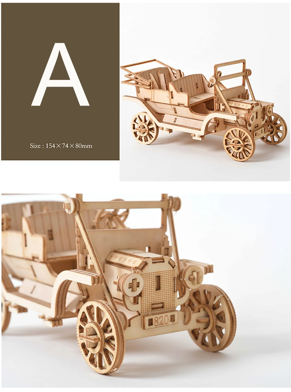 Деревянная модель-пазл сделай сам механические игрушки ручной работы для детей