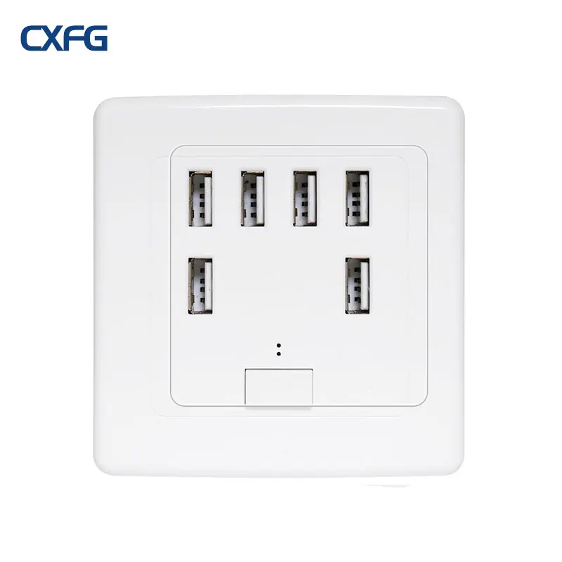 CXFG универсальная USB розетка настенная Встроенный 2/3/4/6 Порты и разъёмы Панель