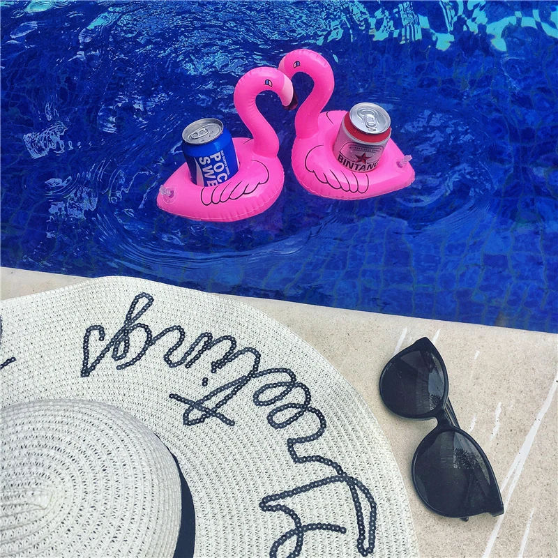 Inflatable Tropical Flamingo Party Decoration Drink Cup Holder for Garden Pool Hawaii Party - Hawaiian Toy Event Party Supplies image 5