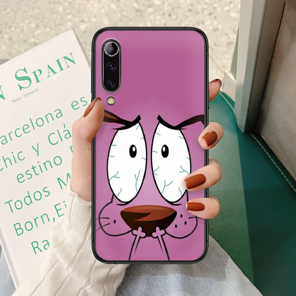 

cartoon Cowardly Dog Phone case For Xiaomi Mi 6 8 A1 Note3 A2 9 CC9 9T A3 MIX 2 2S 3 9 Lite SE Pro black bumper fashion cover