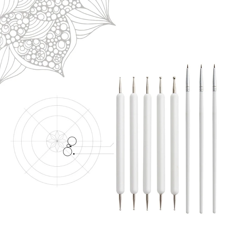 

16pcs Mandala Dotting Pen Tools Set for Rock Painting Pottery Clay Modeling Art