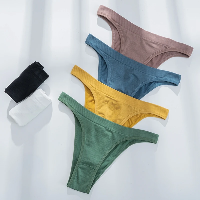 Сексуальные стринги трусики женские трусы однотонные удобные Т образные с