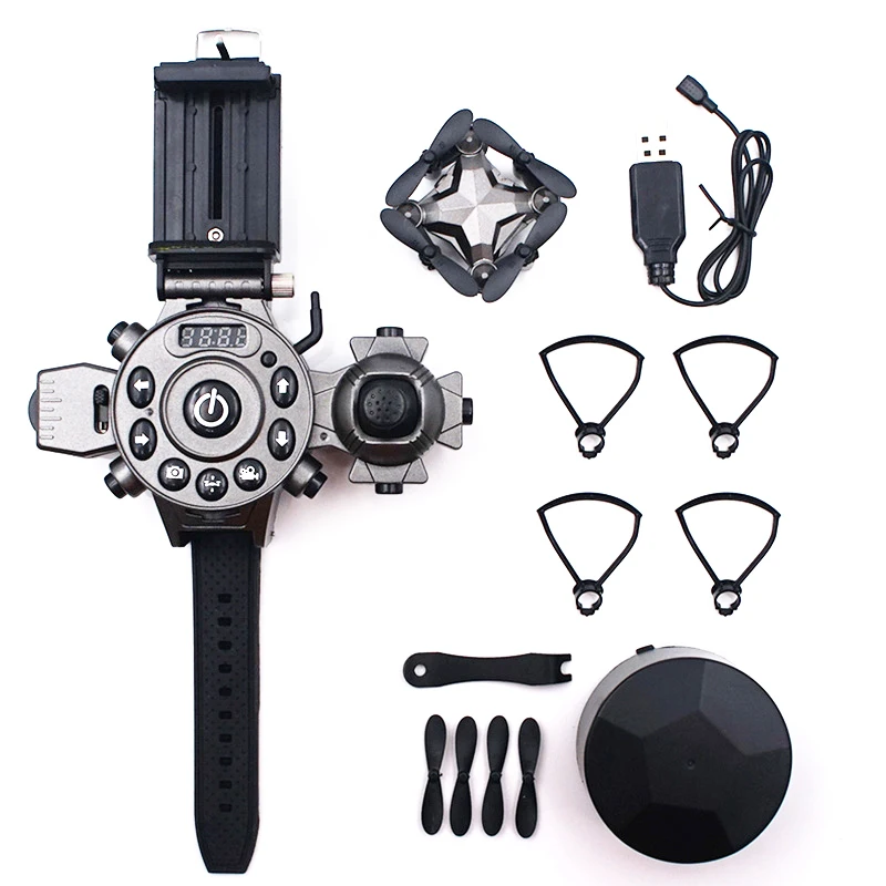

DH-800 Foldable Mini Quadcopter Gravity Sensing Flying Drone 360 Degree Rotating Aerobatics Watch Design Remote Control Aircraft