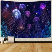 mushroom forest tapestry psychedelic sea jellyfish art wall hanging tapestries for living room home dorm decor