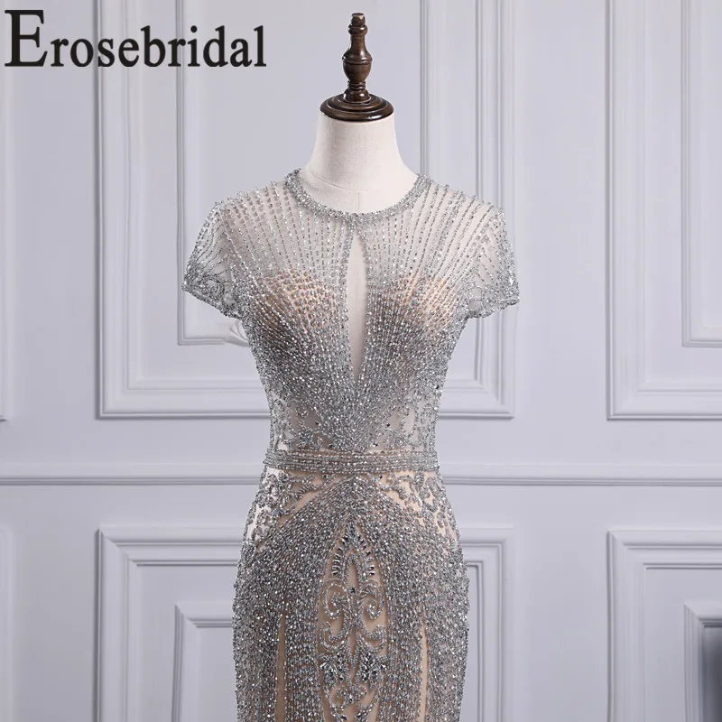 Роскошное вечернее платье Erosebridal длинное женское 2020 сексуальное иллюзионное на