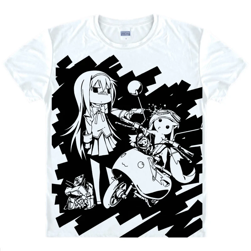 Футболка с мультяшным принтом по мотивам игры Puella Magi Madoka Magica футболки Kaname Miki Sayaka