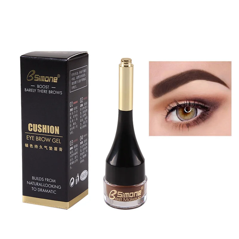 Суперводостойкая краска для бровей с воздушной подушкой гель жидкий тинт Крем