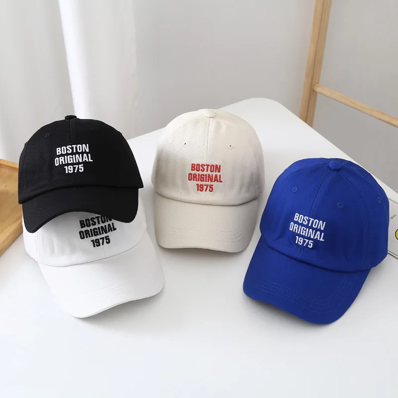 

2021 Peaked Cap Spring Autumn New Children's Outdoor Outing Hat Boys Girls Letter Fashion Dome Baseball Cap
