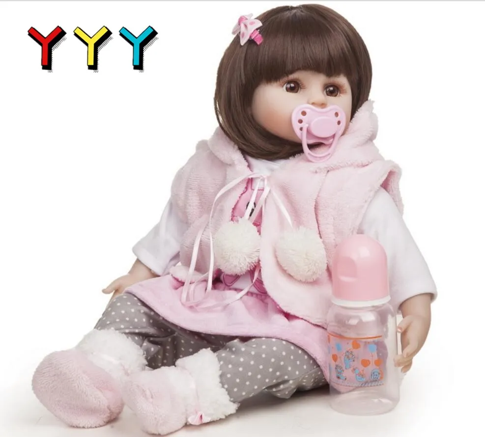 Кукла реборн силиконовая мягкая кукла-младенец 18 дюймов 46 см подарок на