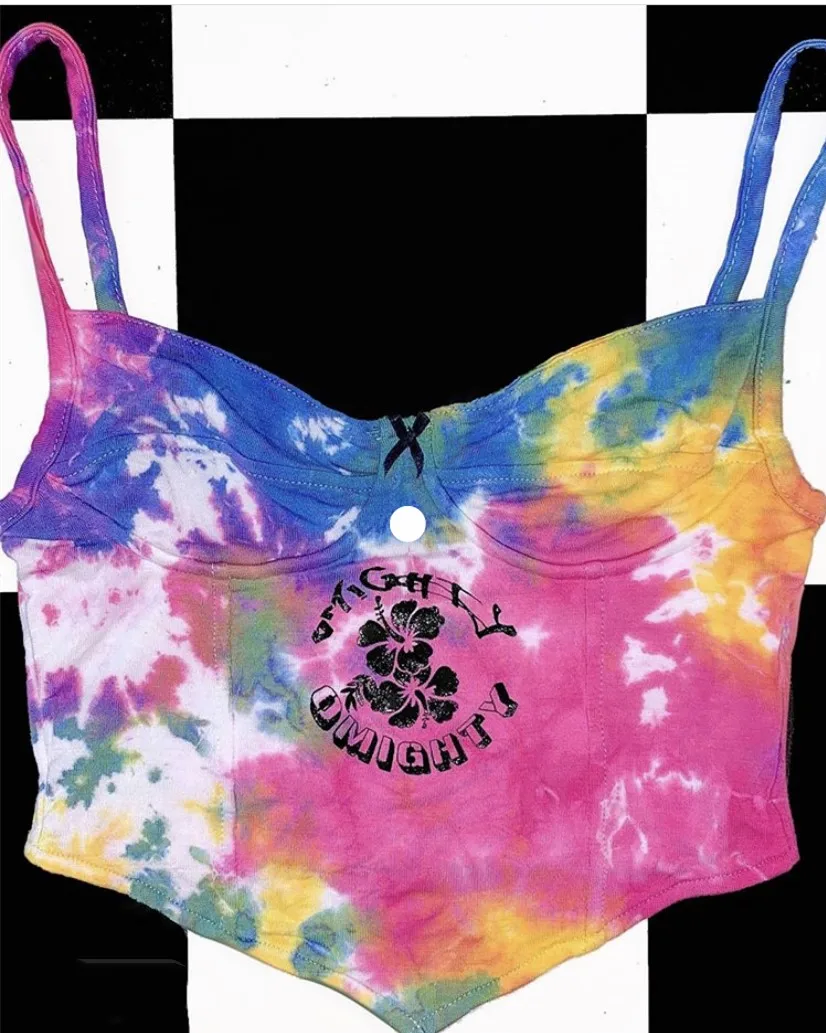 MONMOIRA модные резинки для девочек Топик с краской женские летние топы милым