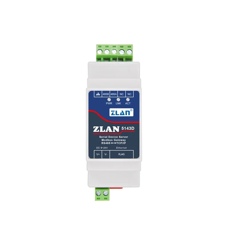 Шлюз ZLAN5143D для монтажа на din-рейку RS485 TCP/IP DC9-24V |