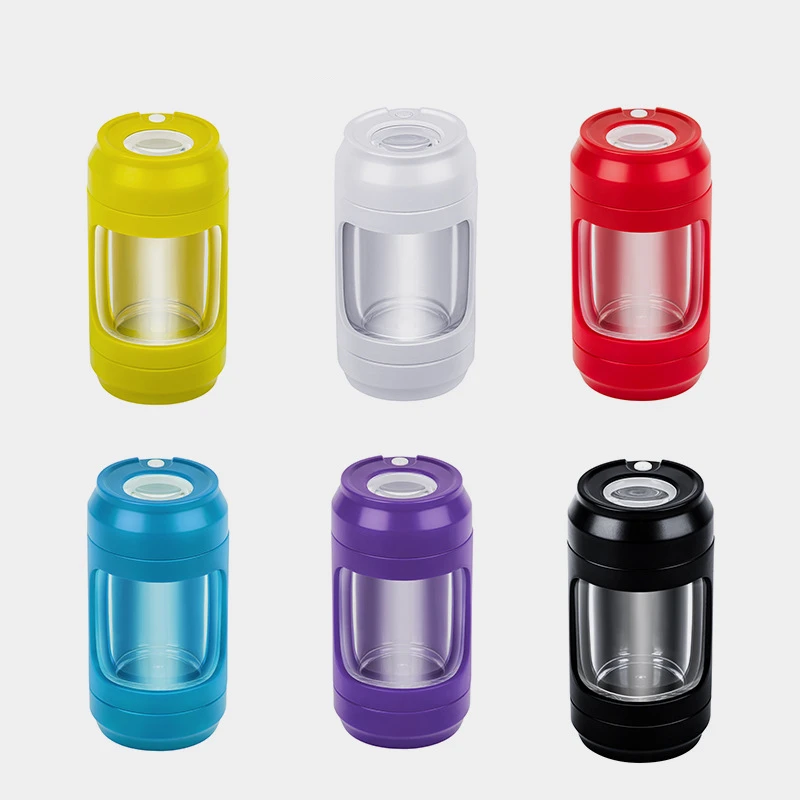 

Multifunctional LED Transparent Glass Airtight Storage Tank with Vanilla Grinder Luminous Magnifying Save Tank Smoke Accessories