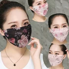 Шифоновые маски с цветочным принтом для женщин, 1 шт., летние дышащие солнцезащитные Маски для лица, элегантные тонкие маски для рта, оптовая продажа