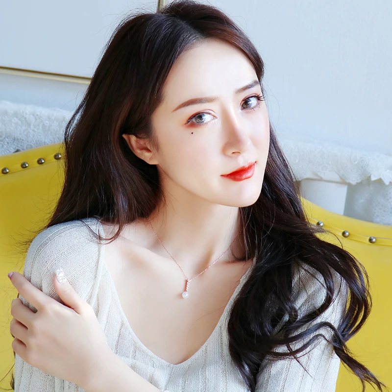 

Original light luxury S925 sterling silver zircon pendant necklace with fashionable female clavicle chain4