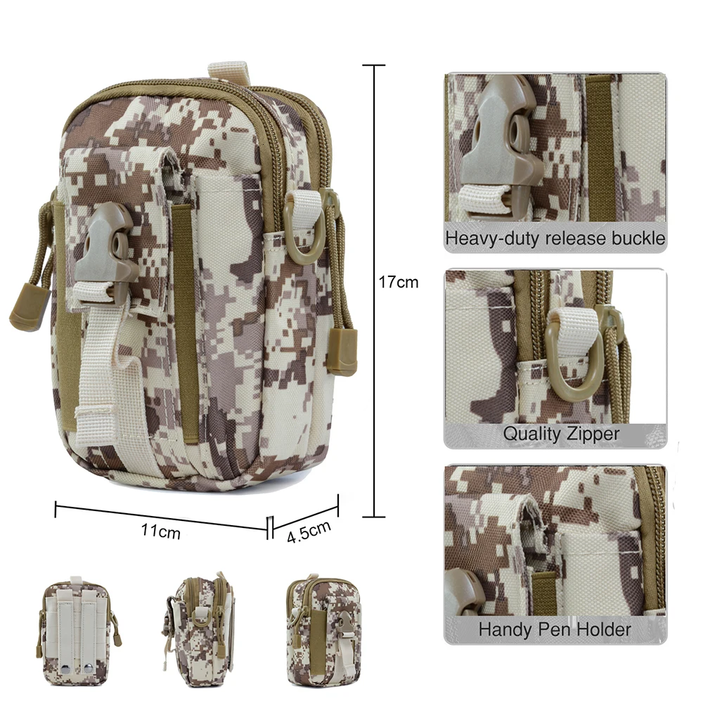 Мужская тактическая Сумка Molle, поясная сумка, маленький карман, военная сумка для бега, походные сумки, кошелек для мобильного телефона, инструмент для путешествий