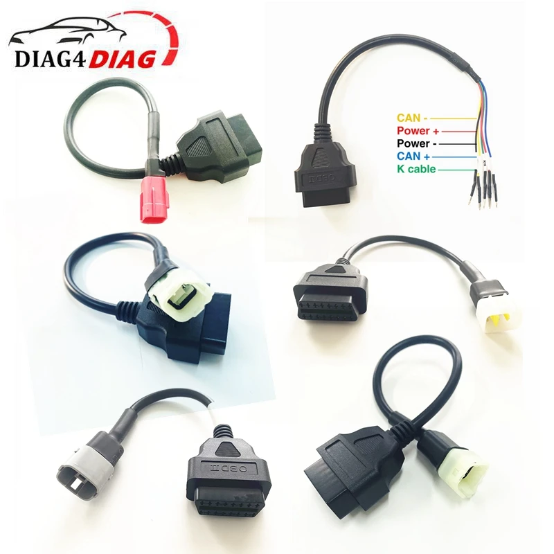 

For Motorcycle OBD2 Connector For HONDA/K-T-/SUZUKI/DUCADI/KAWASAKI Moto 3pin 4pin 6pin Extension Cable for Yamaha