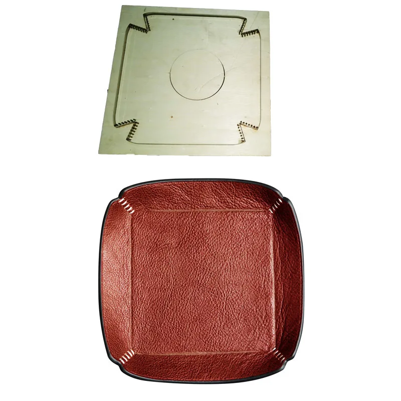 

Japan Steel Blade Wooden dies DIY leather craft tray Leather plate 3 size for option die cut knife mould Sewing Accessories