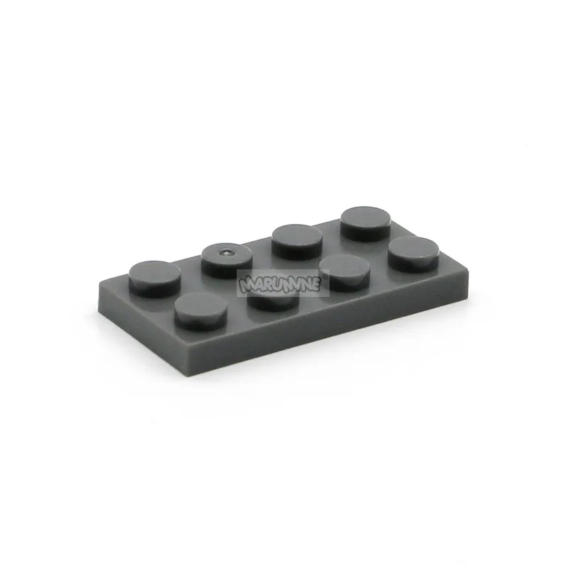 Серый MARUMINE 2x4 Dots Базовая пластина строительные блоки объемные части Creator Обучающие DIY кубики Moc совместимые все основные бренды - Цвет: Серый