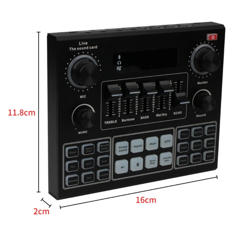 

V9 Bluetooth Sound Card USB Headset Microphone Webcast Live Streaming Sound Card Phone Computer Singing Sound Card