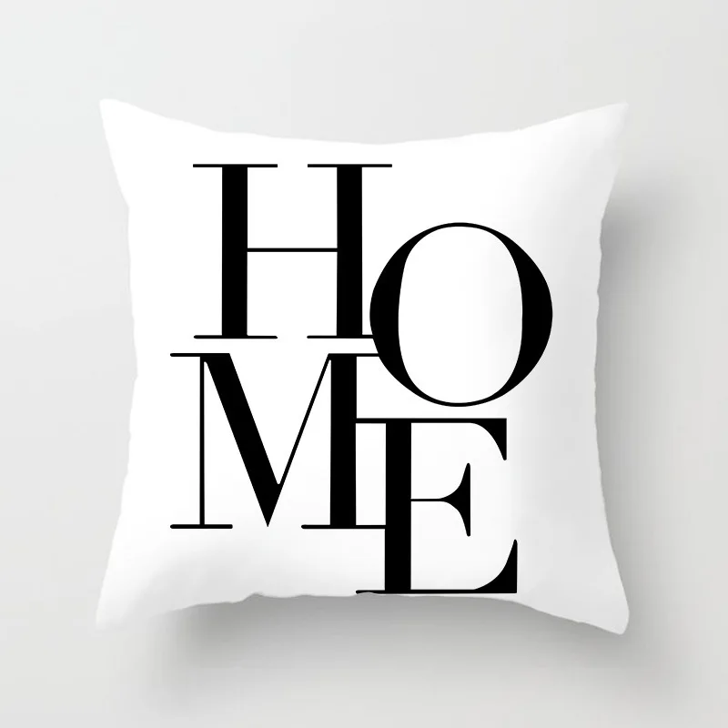 

Home Letter Throw Pillow Case Cushion Covers for Home Sofa Chair Decorative Pillowcases