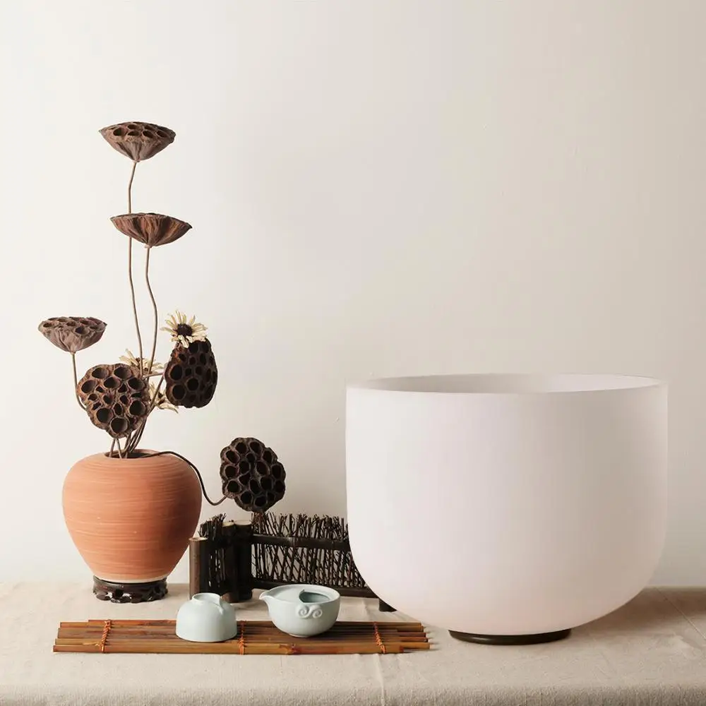 Чакра с матовым кварцевым кристаллом 12 дюймов|chakra singing bowls|chakra crystal bowlschakra bowls |