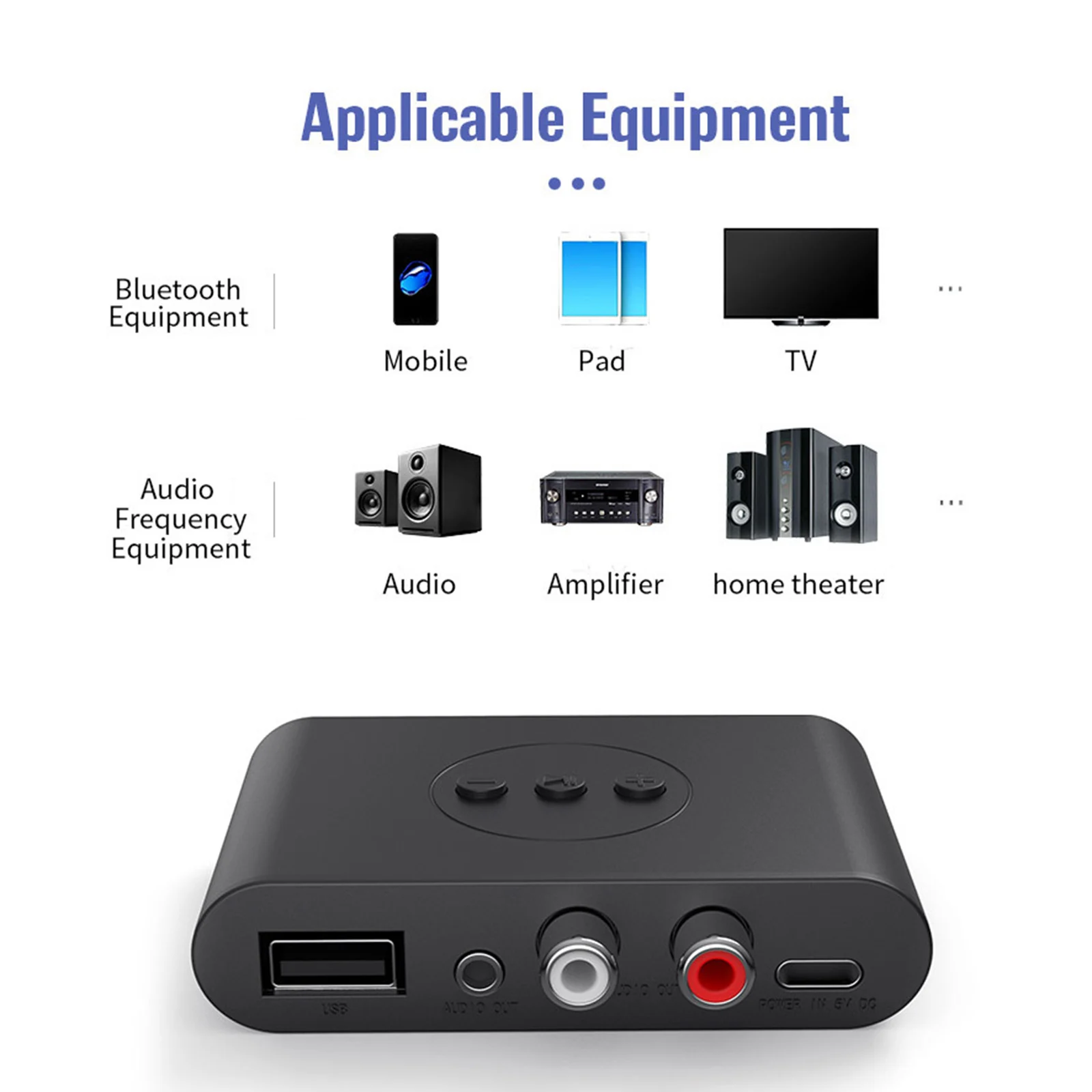 Приемник Bluetooth 5 0 аудиоадаптер USB 3 мм RCA аудио Поддержка U диска NFC для ТВ домашняя