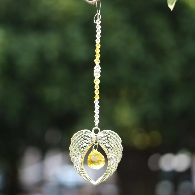 1 шт. подвесная Хрустальная подвеска в форме крыла ангела с люстрой 20 мм призмы