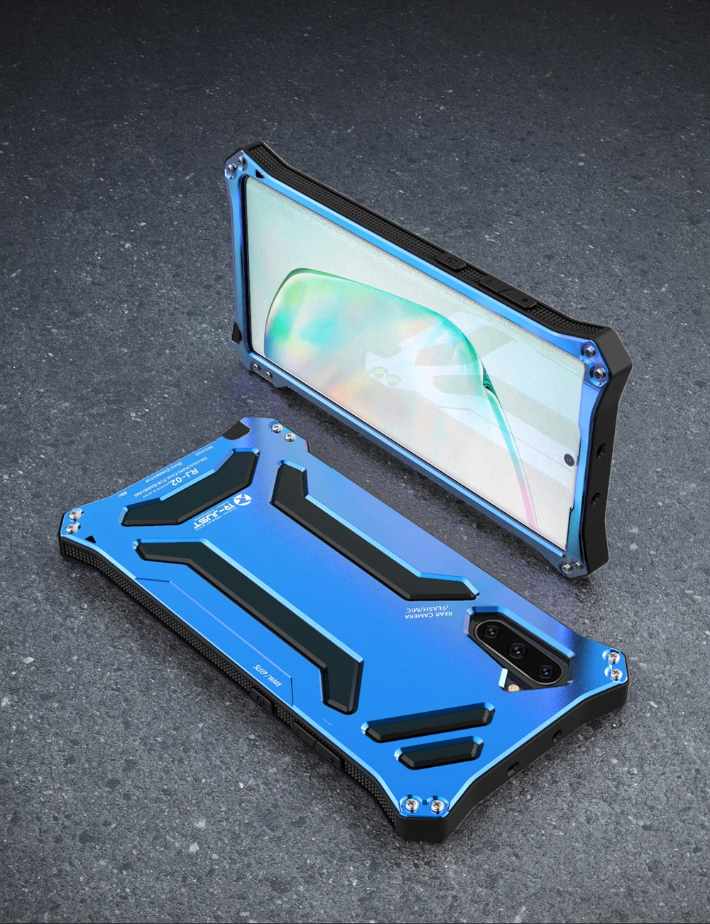R-JUST серии Гандам металлический бампер для SAMSUNG Galaxy Note 10 Note 10 Plus Armor Doom алюминиевый корпус Чехол Coque
