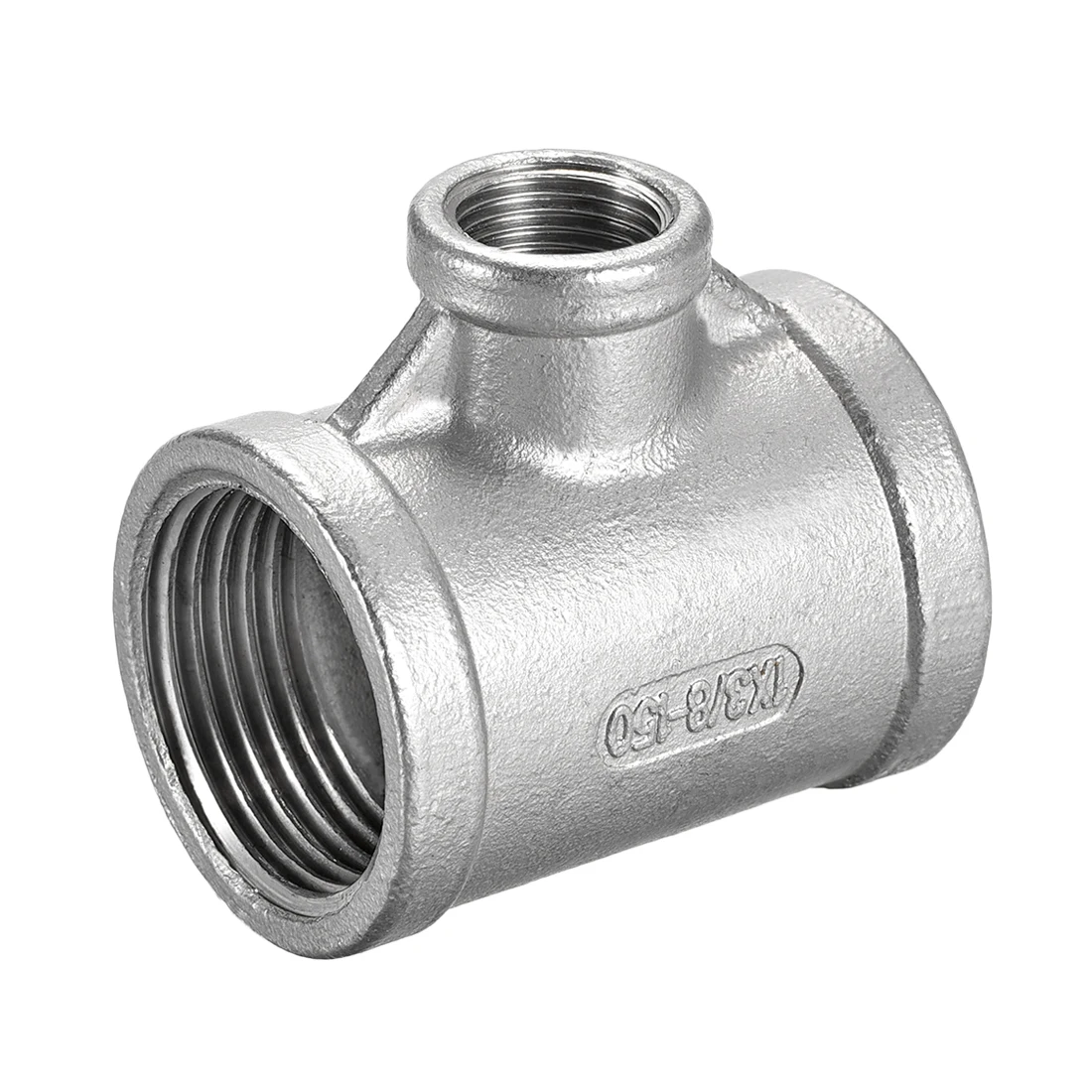

uxcell Stainless Steel 304 Cast Pipe Fitting 1 BSPT x 3/8 BSPT x 1 BSPT Female Tee Shaped Connector Coupler