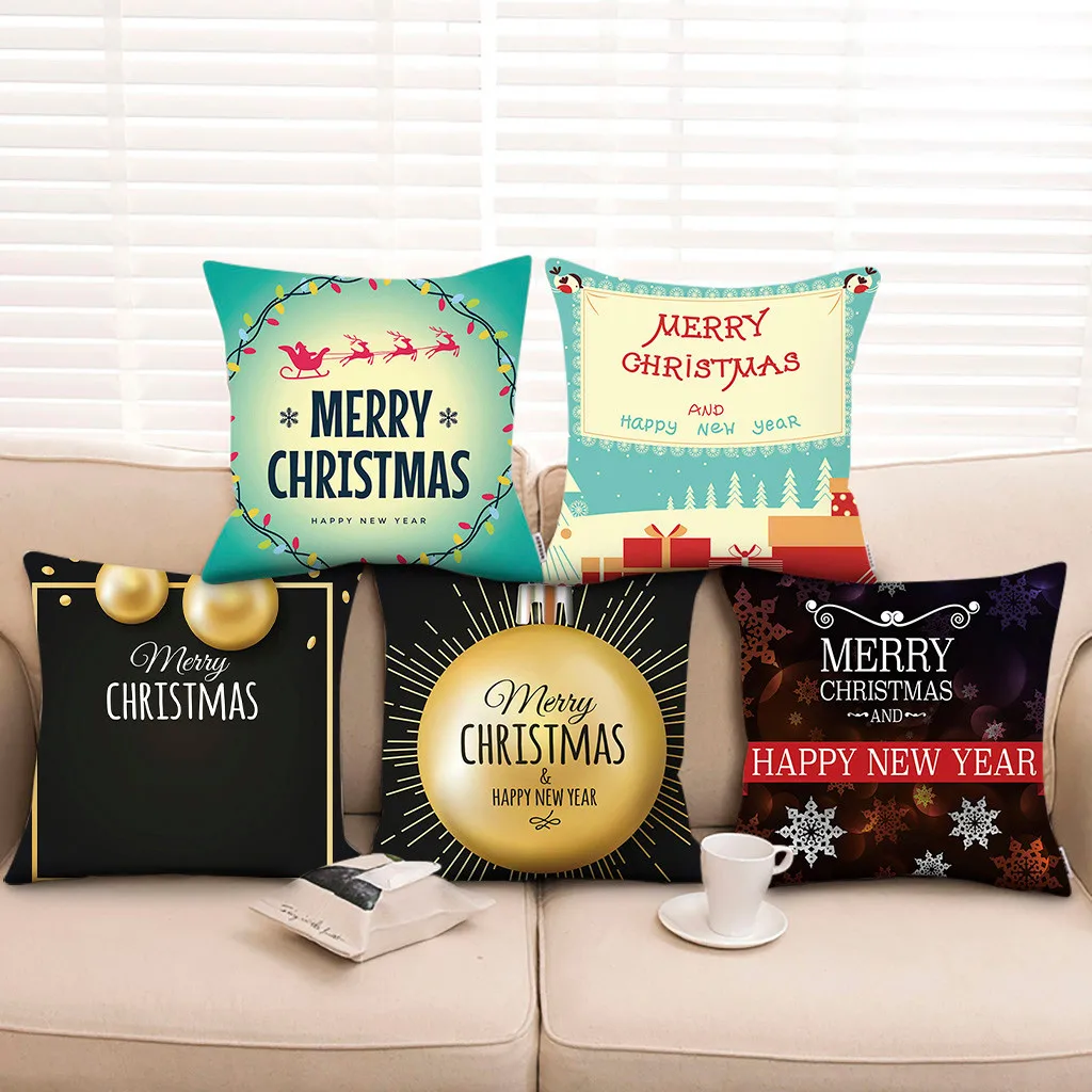 Рождественская серия домашний декор Наволочка из полиэстера наволочки 18 х18